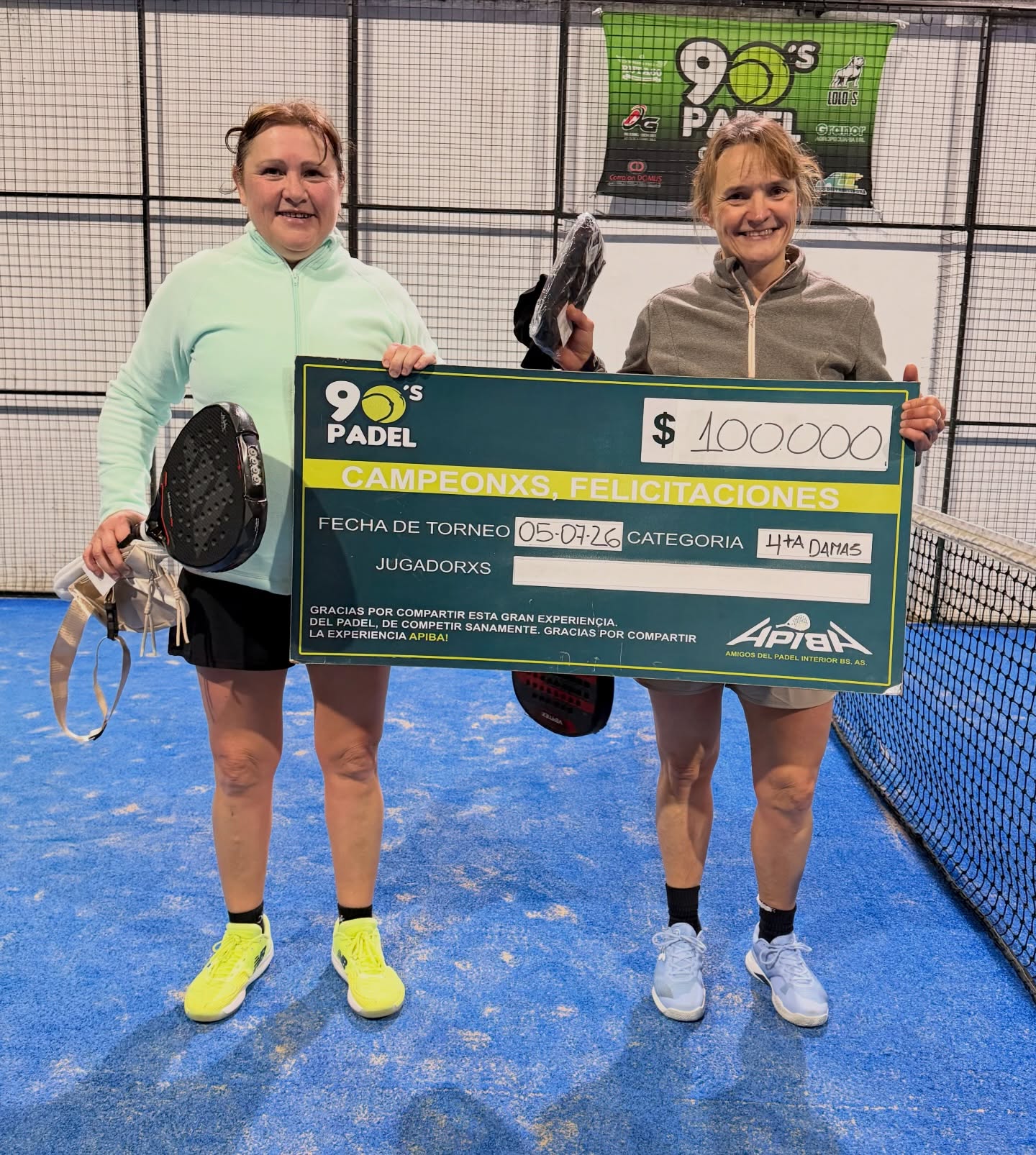 Las Campeonas Flaherty y Lobadino, en un Fin de Padel de gran nivel.