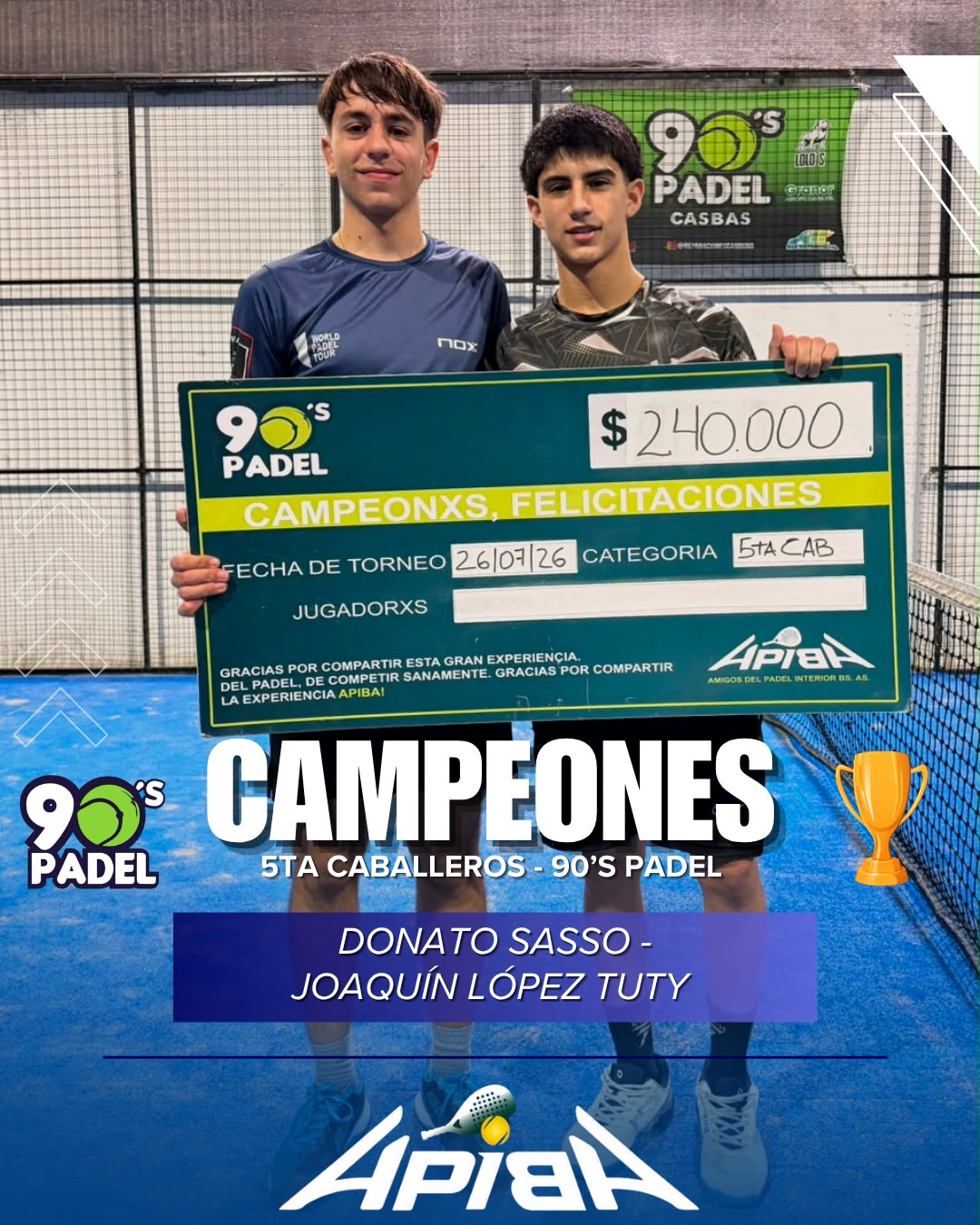 Donato Sasso y Tuty López se Impusieron en Casbas — foto 1